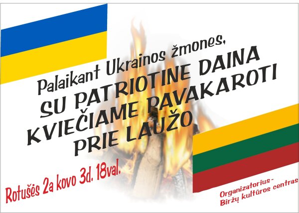 Patriotine daina palaikykime Ukrainos žmones