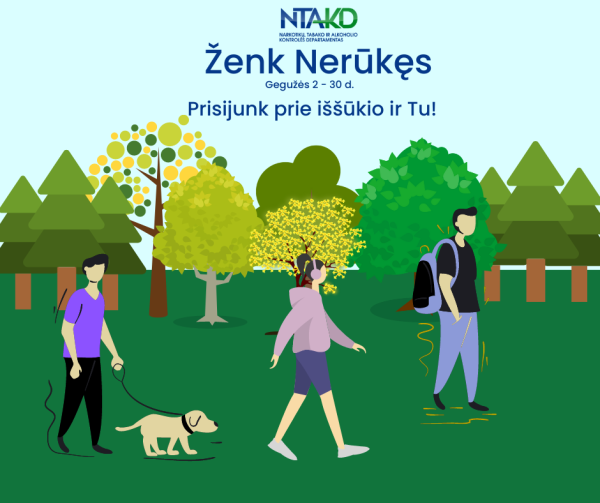 Prasideda socialinė akcija "Ženk nerūkęs"