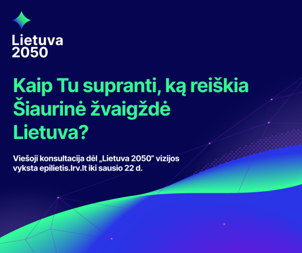 Viešoji konsultacija dėl „Lietuva 2050“ vizijos ir strateginių ambicijų
