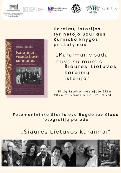 Kviečiame į knygos „Karaimai visada buvo su mumis. Šiaurės Lietuvos karaimų istorija“ pristatymą