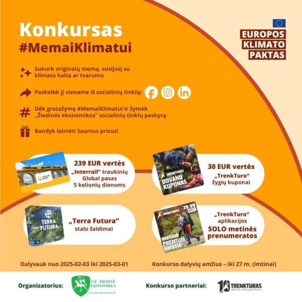 Kviečiame dalyvauti nuotraukų konkurse „Memai klimatui“