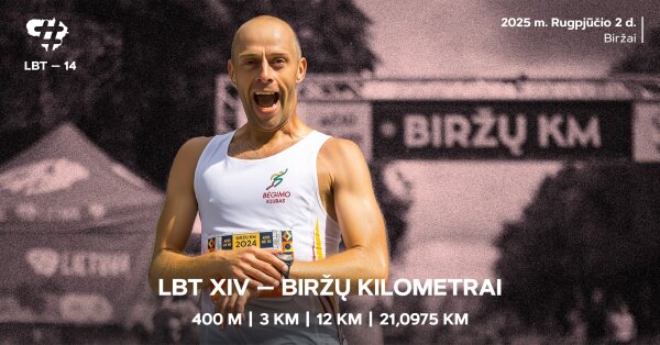 Kviečiame registruotis į bėgimą „LBT XIV - Biržų kilometrai“