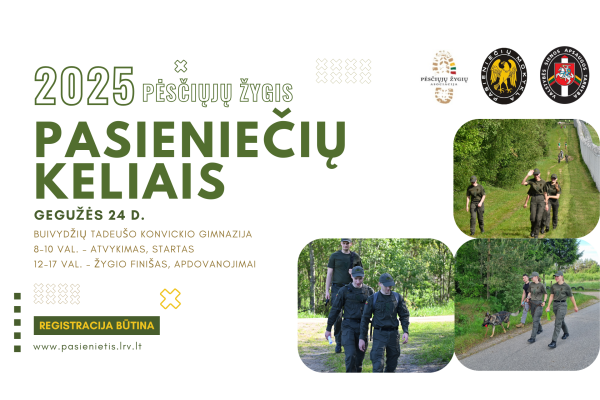 Pasieniečių mokykla kviečia į žygį „Pasieniečių keliais 2025“!